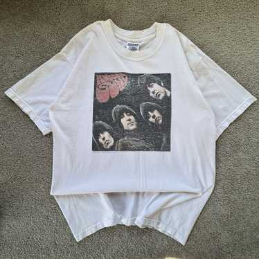 THE BEATLES ビートルズ RUBBER SOUL Tシャツ 90s 白 THE BEATLES ビートルズ RUBBER SOUL Tシャツ 90s 白