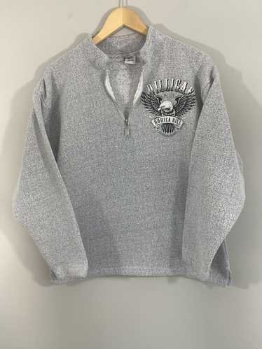 Vintage Bald Eagle Graphic Fleece Quarter Zip