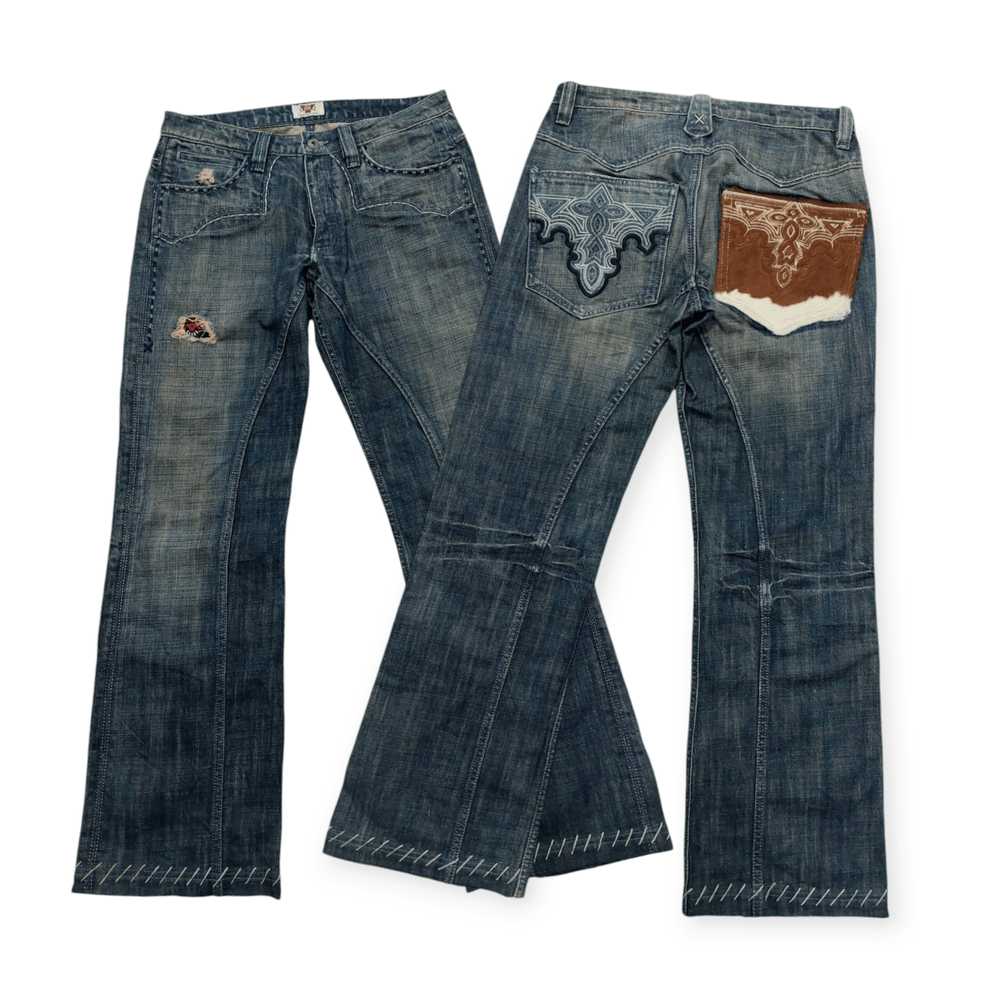 Antik Denim Flared💥 Vintage Antik Denim Embroide… - image 1