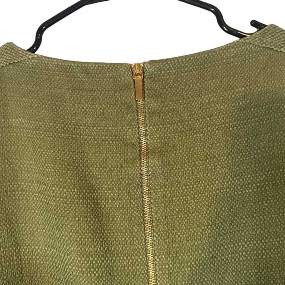 Tahari Olive Green Short Sleeve Cotton Blend Busi… - image 12