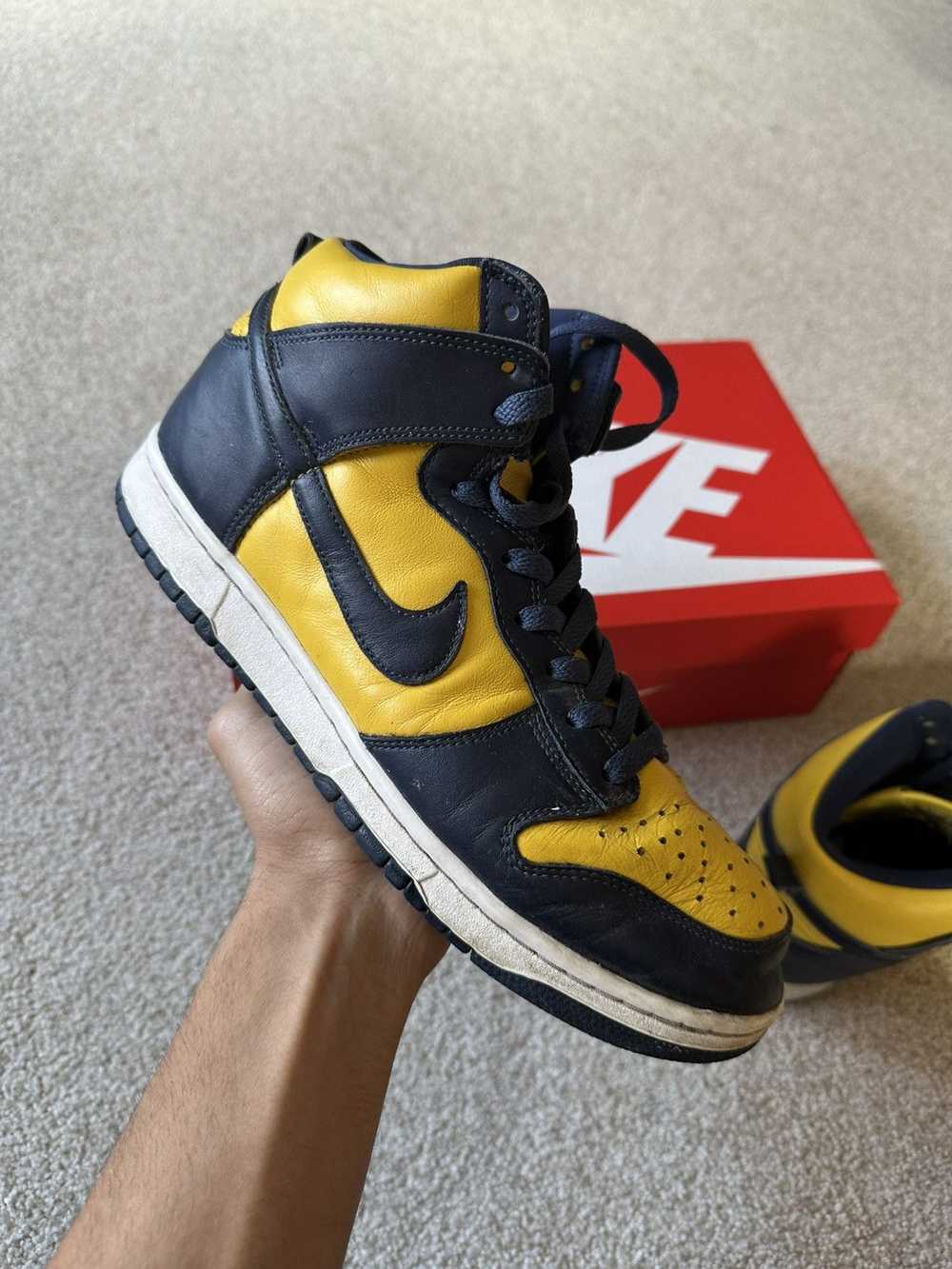 Nike × Streetwear × Vintage Nike Dunk High Michig… - image 1