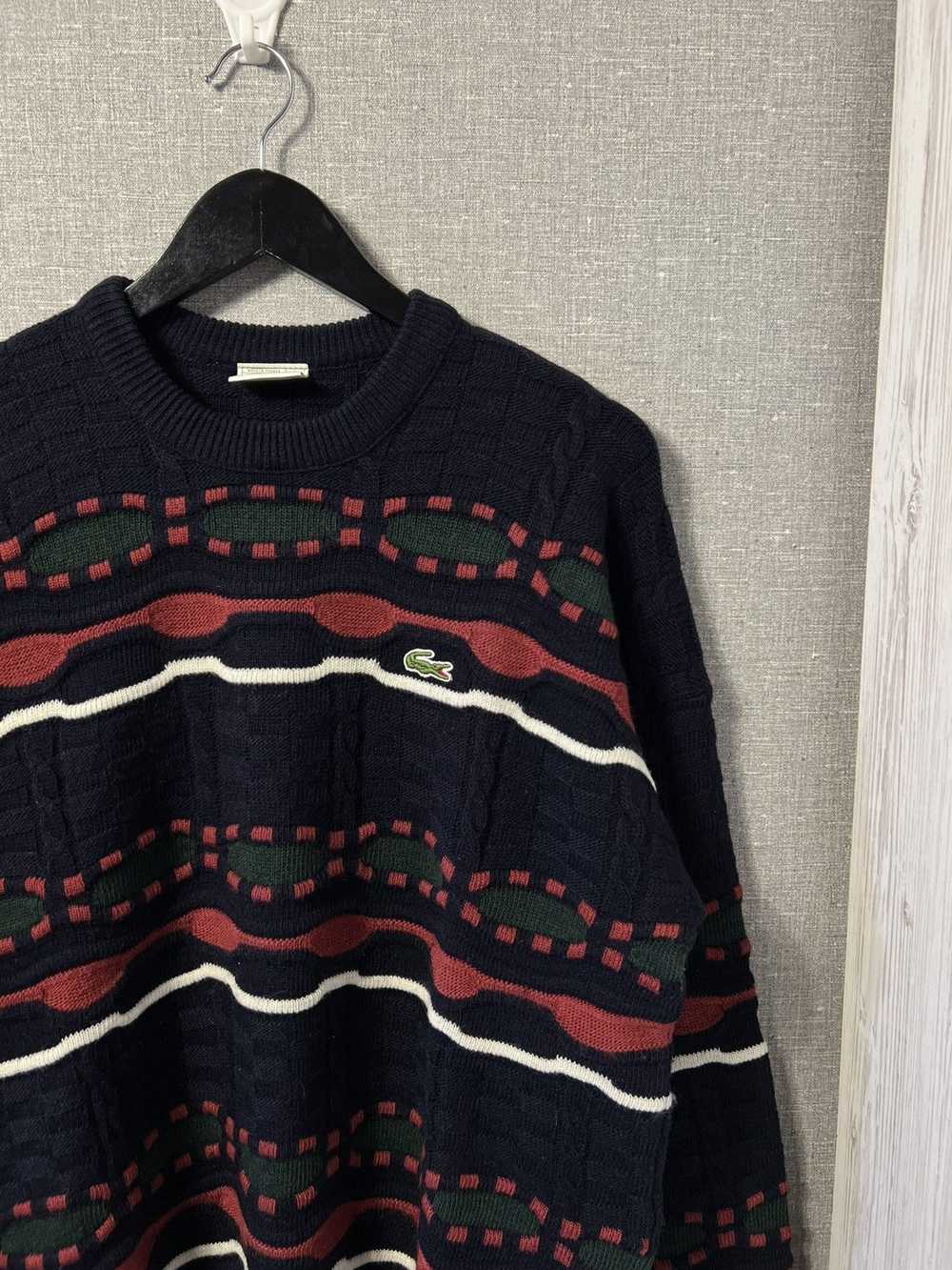 Coloured Cable Knit Sweater × Lacoste × Vintage V… - image 2