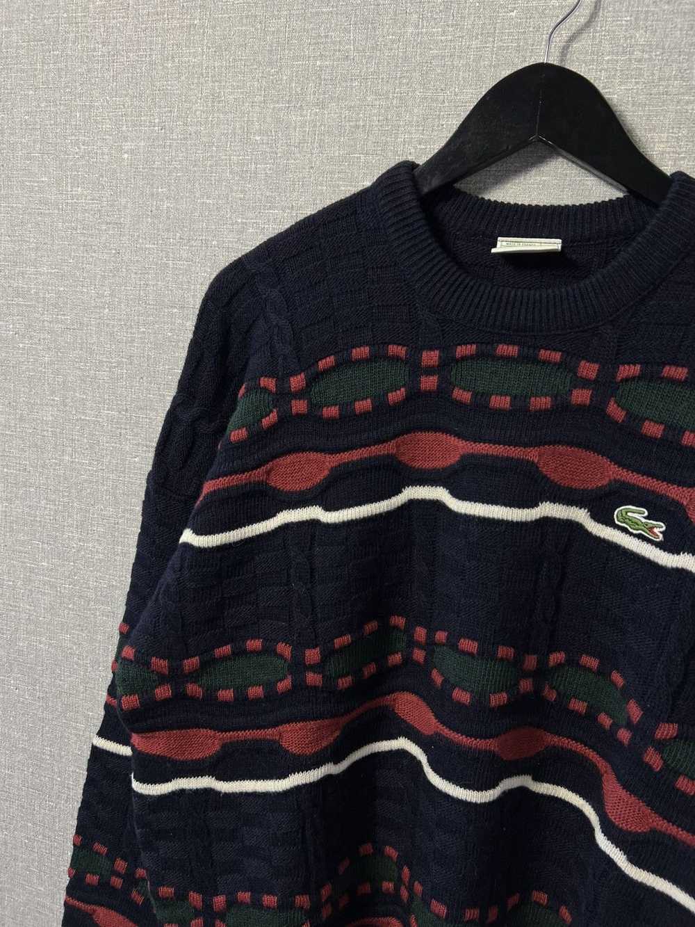 Coloured Cable Knit Sweater × Lacoste × Vintage V… - image 3