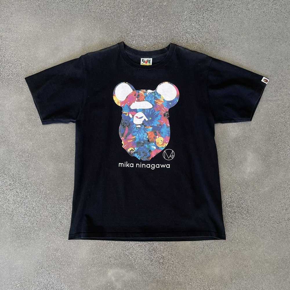 Bape Bape X Mika Ninagawa Bear Ape Head Tee - image 1