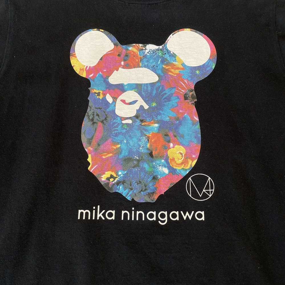 Bape Bape X Mika Ninagawa Bear Ape Head Tee - image 2