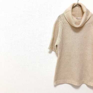 23 Ward Off-Turtleneck Short Sleeve Knit Lurex On… - image 1