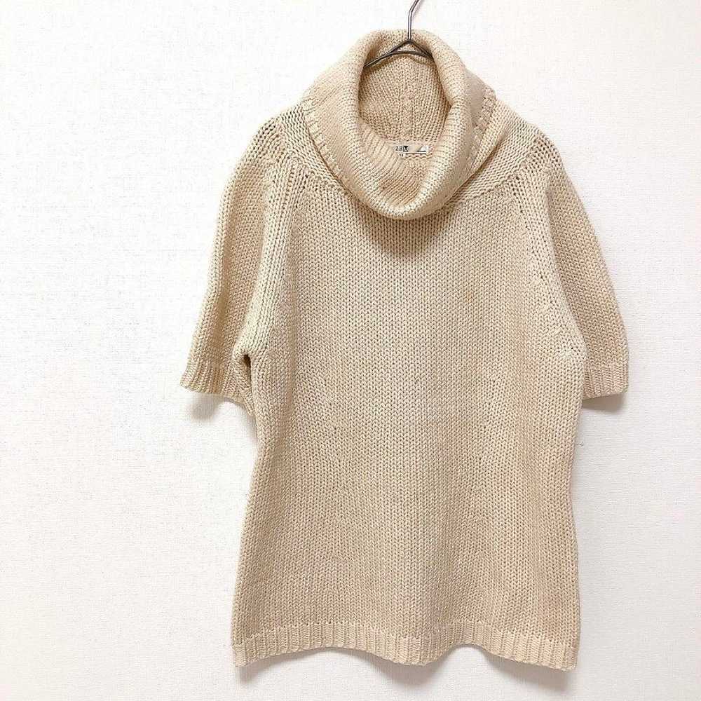 23 Ward Off-Turtleneck Short Sleeve Knit Lurex On… - image 2