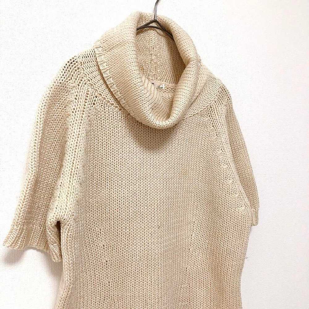 23 Ward Off-Turtleneck Short Sleeve Knit Lurex On… - image 3