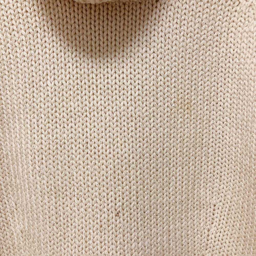 23 Ward Off-Turtleneck Short Sleeve Knit Lurex On… - image 9