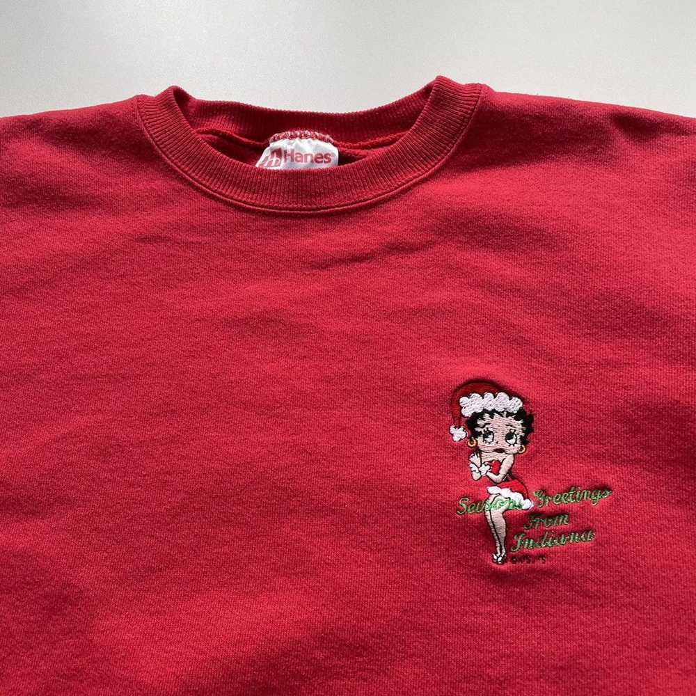 Vintage Vintage 1990s Betty Boop Embroidered Chri… - image 2