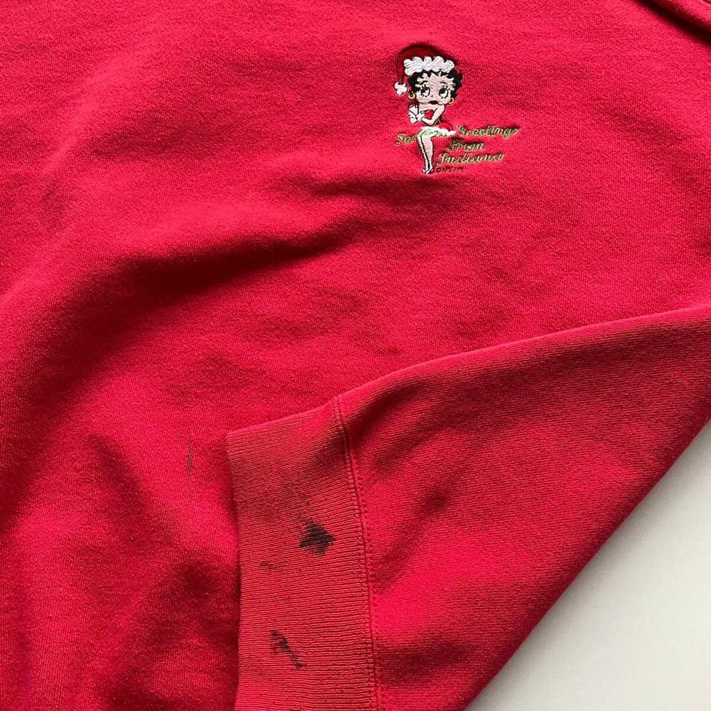 Vintage Vintage 1990s Betty Boop Embroidered Chri… - image 3