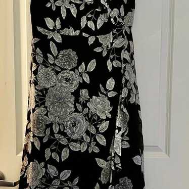 Black and White Floral Dress. New