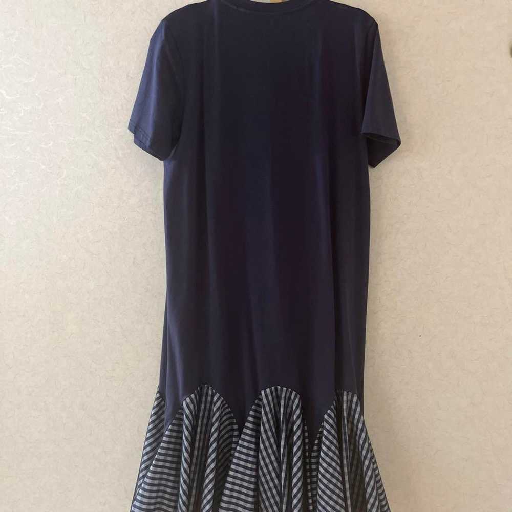 LOVELY Navy Frill-Trimmed Short Sleeve Dress - image 2