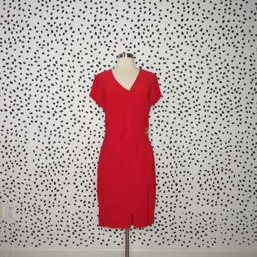 Joseph Ribkoff Red Faux Wrap Dress