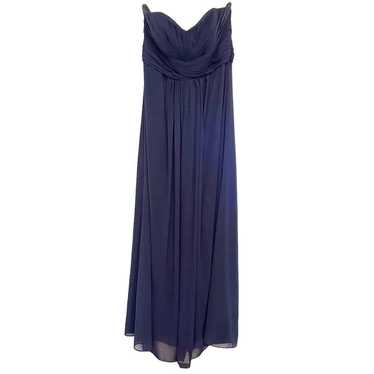 Davids Bridal Long Strapless Chiffon dress Sz 12 M