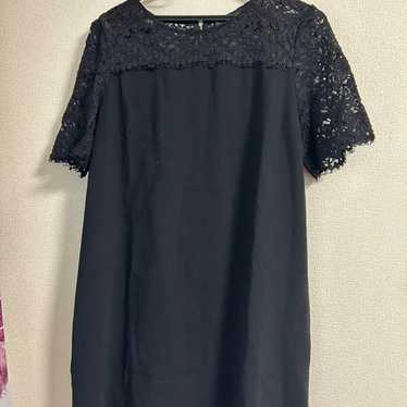 ZARA BASIC Black Short Sleeve Lace Dress