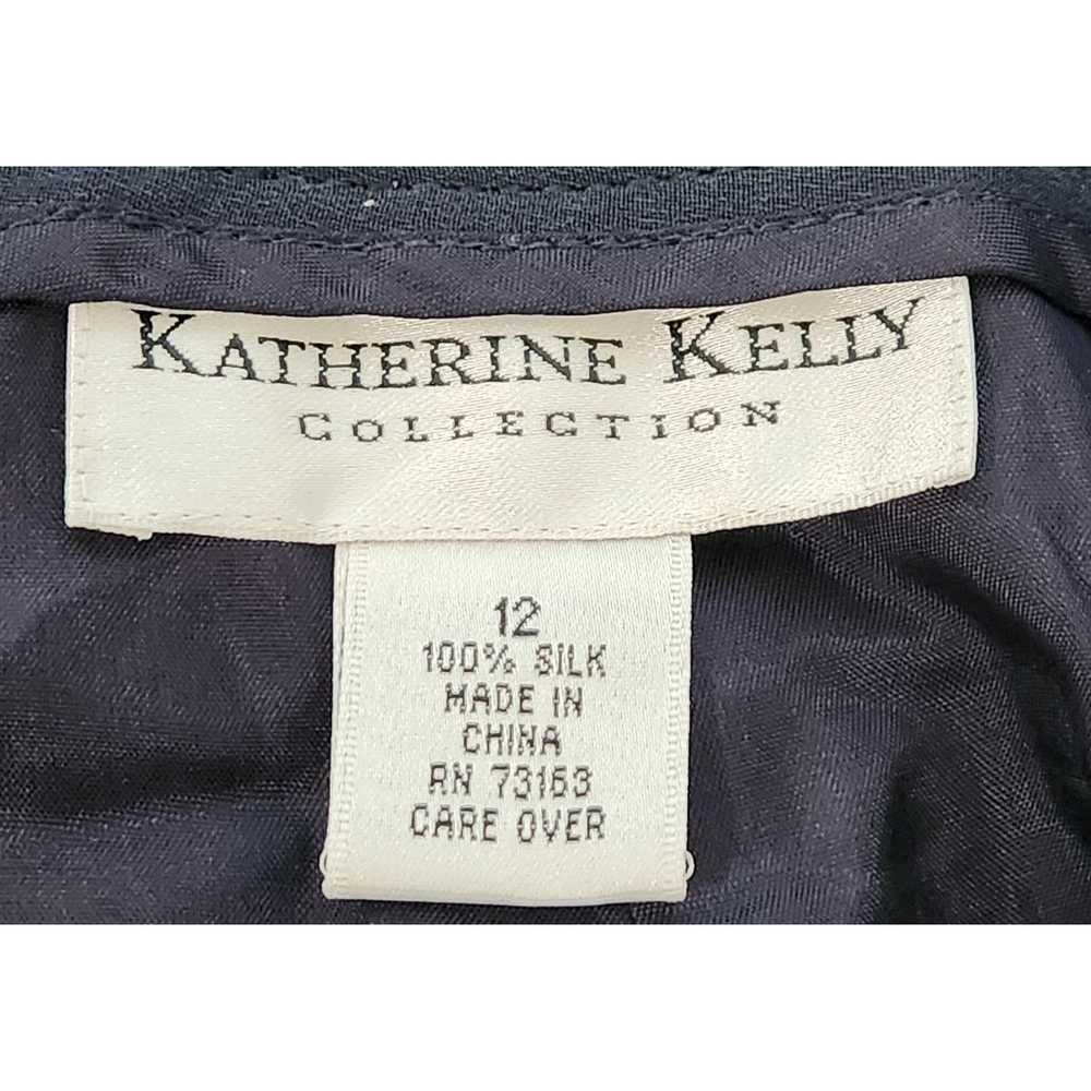 Other Katherine Kelly Black 100% Silk Pleated Lin… - image 5