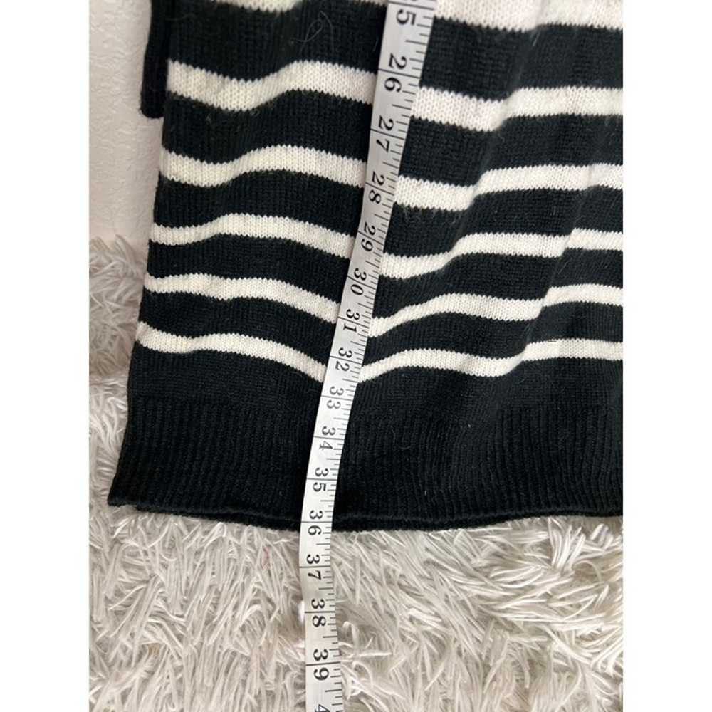 Eliza J Sweater Dress XL Black White Striped Long… - image 4