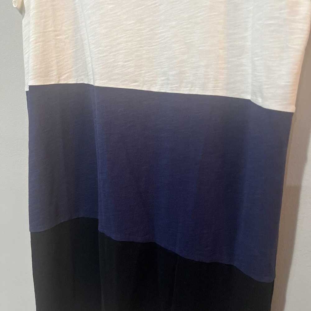 Boden MIDI Dress Sz 16 Colorblock Navy Black Crea… - image 2