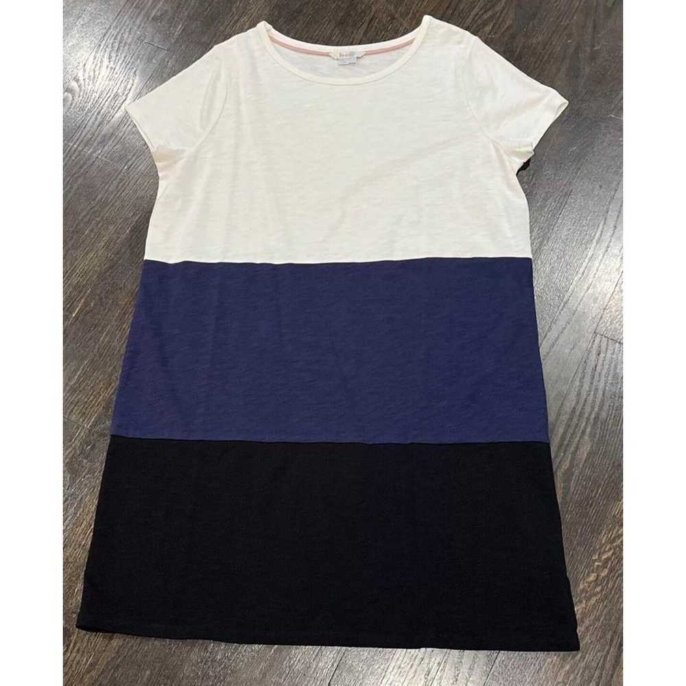 Boden MIDI Dress Sz 16 Colorblock Navy Black Crea… - image 3