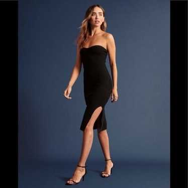 Abercrombie & Fitch Black Ribbed Knit Strapless S… - image 1