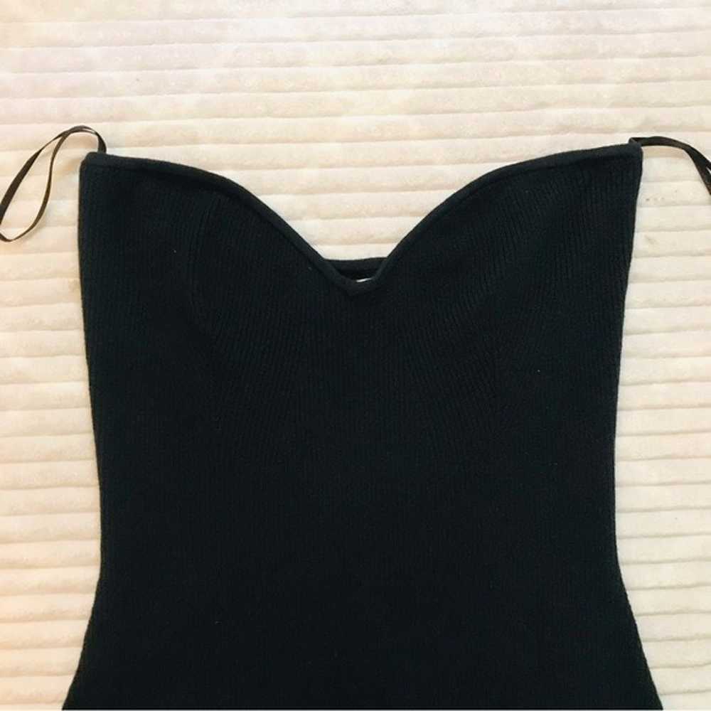 Abercrombie & Fitch Black Ribbed Knit Strapless S… - image 4