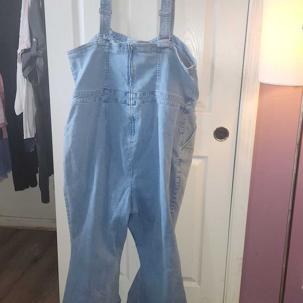 AVA & VIV Denim Flare Jumpsuit Size 22 - image 2