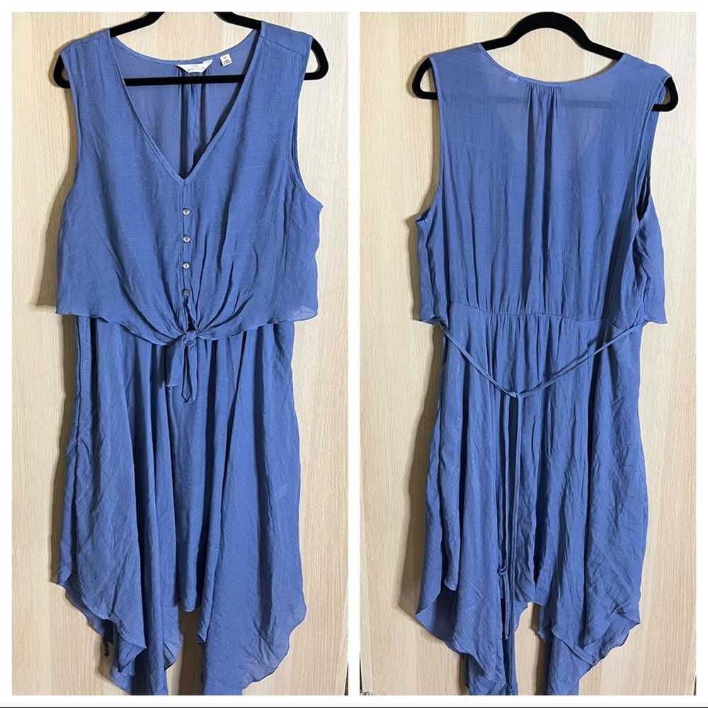 Mlle Gabrielle Blue Front Tie Dress - image 1