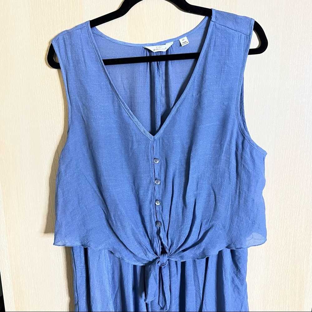 Mlle Gabrielle Blue Front Tie Dress - image 2