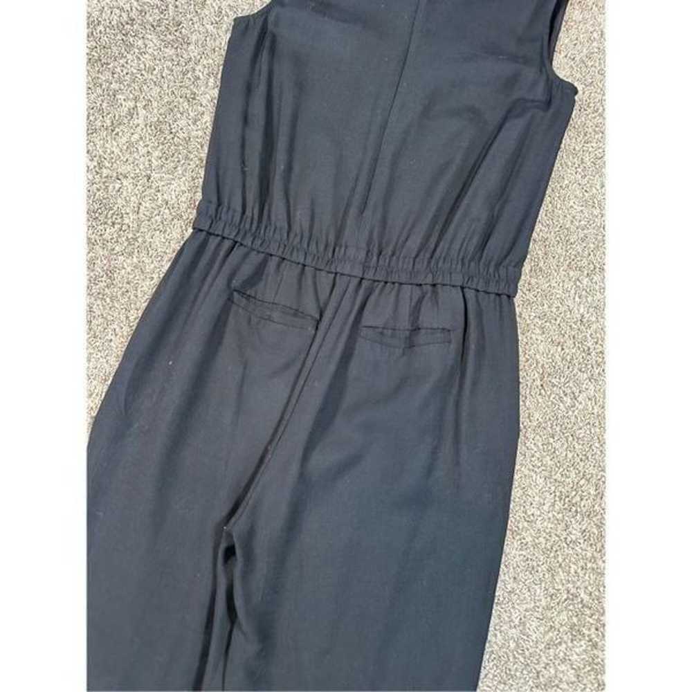 J. Crew Drapey Oxford Crepe V-neck Jumpsuit Black… - image 6