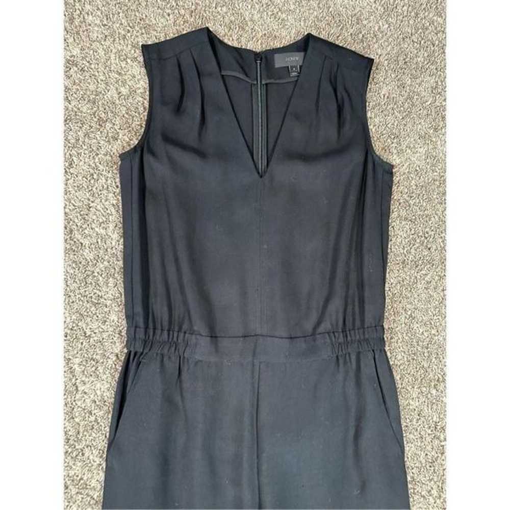 J. Crew Drapey Oxford Crepe V-neck Jumpsuit Black… - image 7