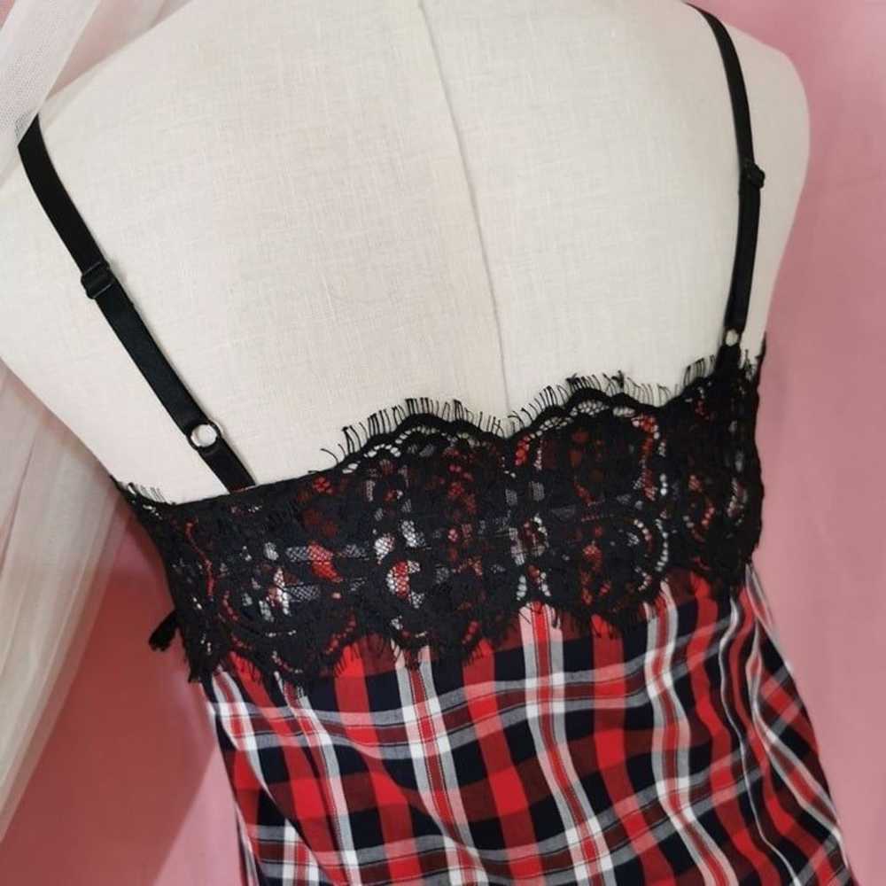 Rady Red Plaid Lace Gyaru Dress Japan Y2K Cute Jf… - image 8