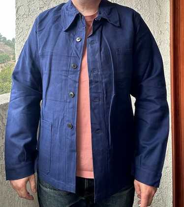 70s EURO VINTAGE FRENCH WORKER ボロジャケット VINTAGE French Worker Work CHORE Jackets - Royal/Cobalt Blue