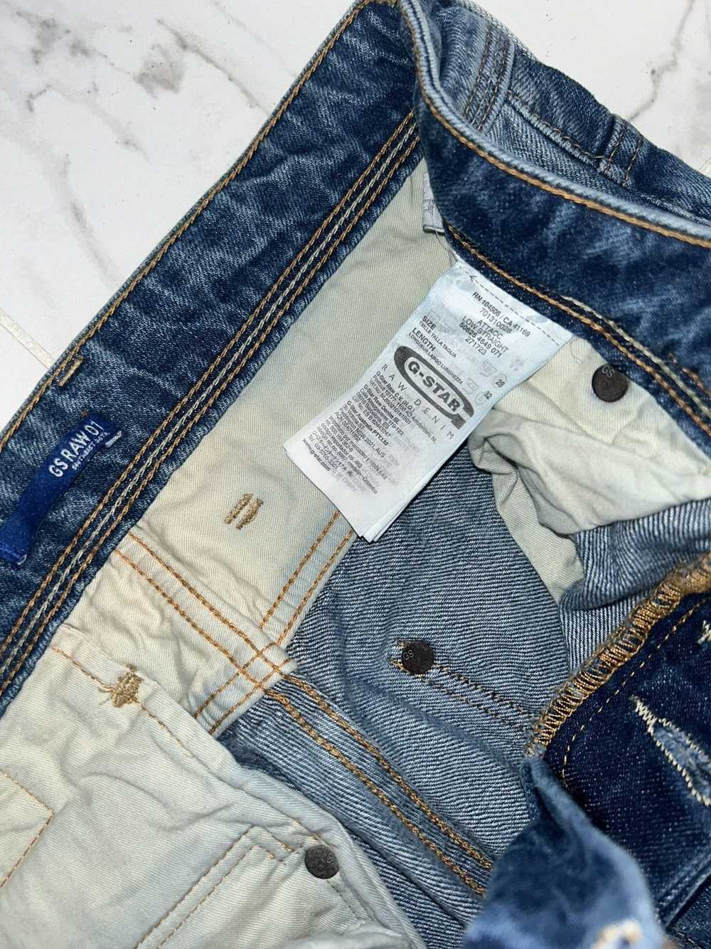 G Star Raw G Star Raw Straight Fit Denim Size 28 - image 4