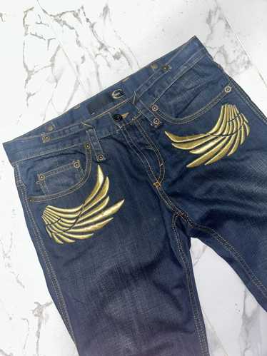 Just 2024 Cavalli bleached layered denim jeans Italy