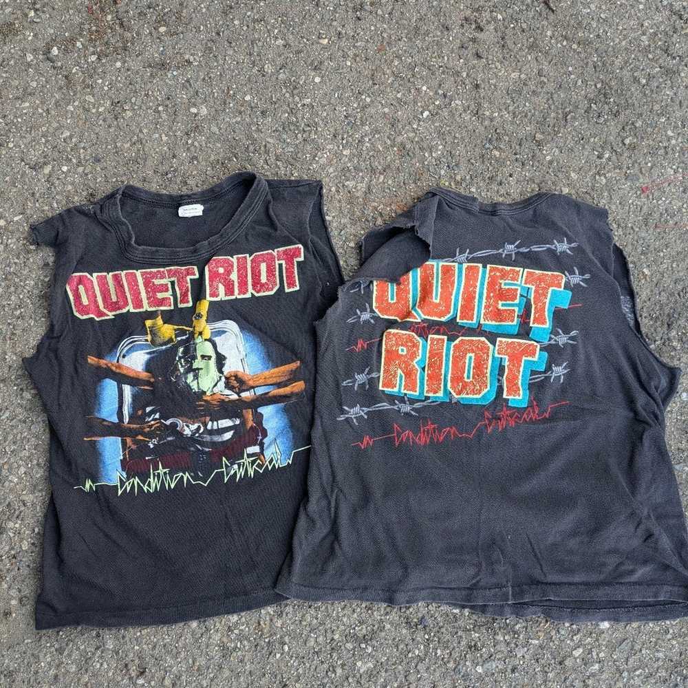 Vintage Quiet Riot shirt Muscle Tee 1980s Band Tee - image 2