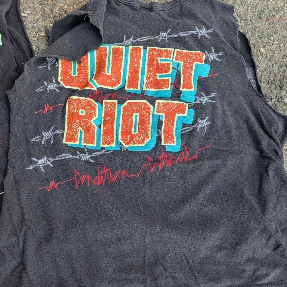 Vintage Quiet Riot shirt Muscle Tee 1980s Band Tee - image 4