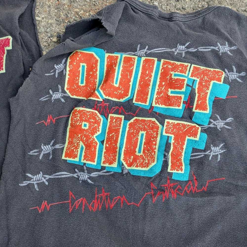 Vintage Quiet Riot shirt Muscle Tee 1980s Band Tee - image 5