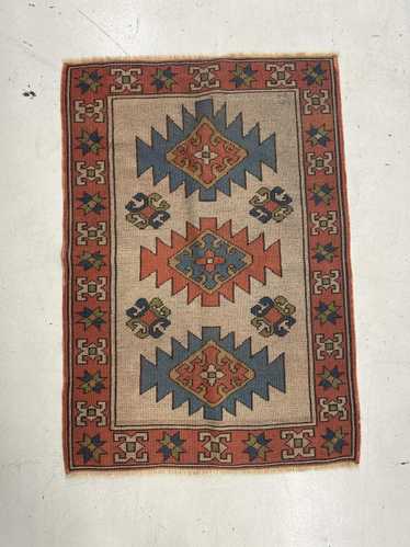 Designer Turkish Handwoven Geometric Area Rug - Mu