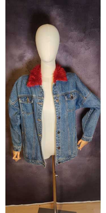 Other Liquor n poker denim jacket Red fur - image 1