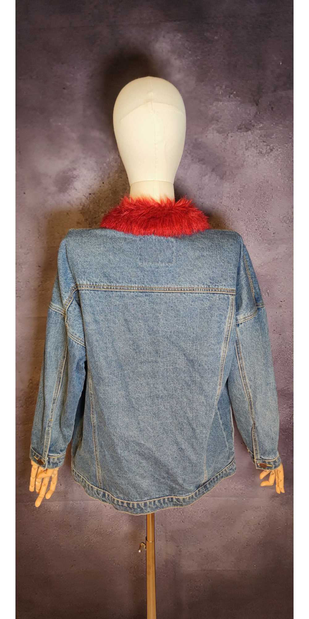 Other Liquor n poker denim jacket Red fur - image 3