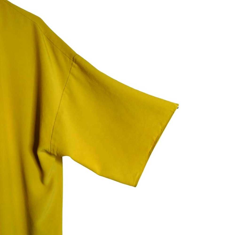 EILEEN FISHER Drop Waist Yellow Dress V Neck Shor… - image 4