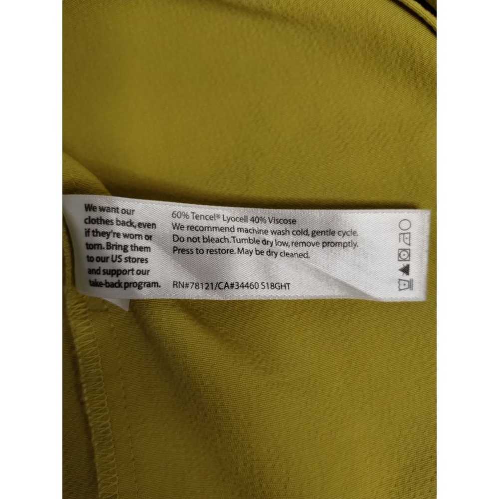 EILEEN FISHER Drop Waist Yellow Dress V Neck Shor… - image 7