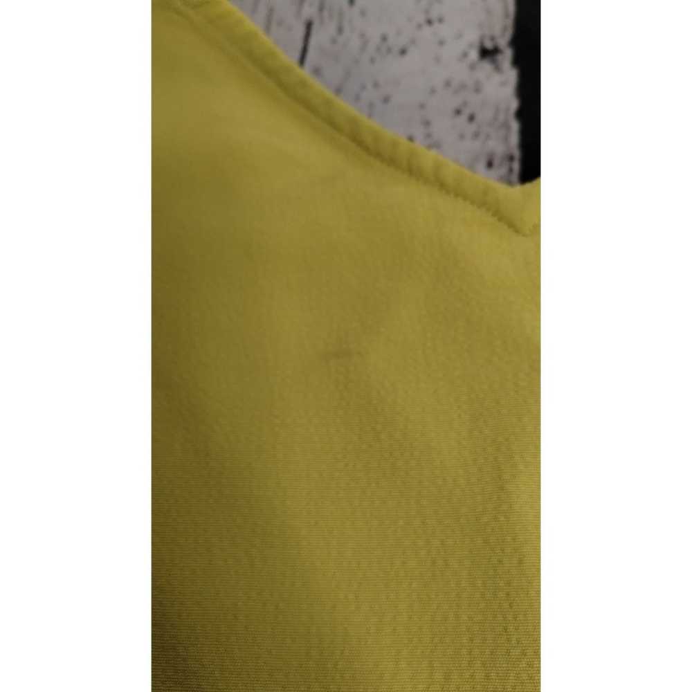 EILEEN FISHER Drop Waist Yellow Dress V Neck Shor… - image 8