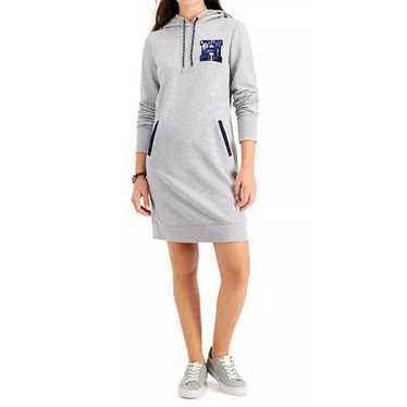 Tommy Hilfiger Sequined Long Sleeve Hoodie Dress - image 1