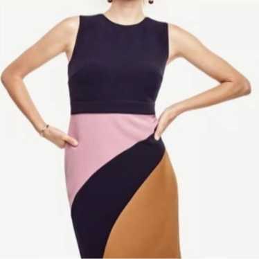 ANN TAYLOR sleeveless colorblock Sheath dress  Wo… - image 1