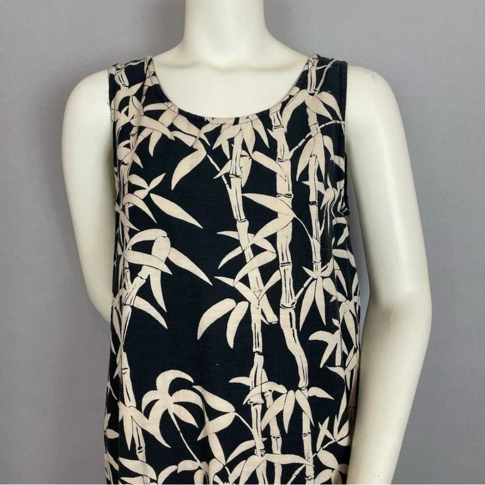 Vintage Hawaiian Dress Bamboo Black Sleeveless Wo… - image 4