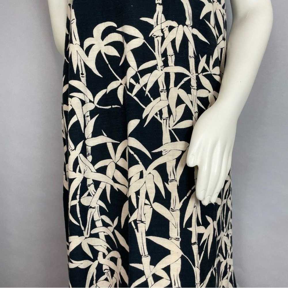 Vintage Hawaiian Dress Bamboo Black Sleeveless Wo… - image 5