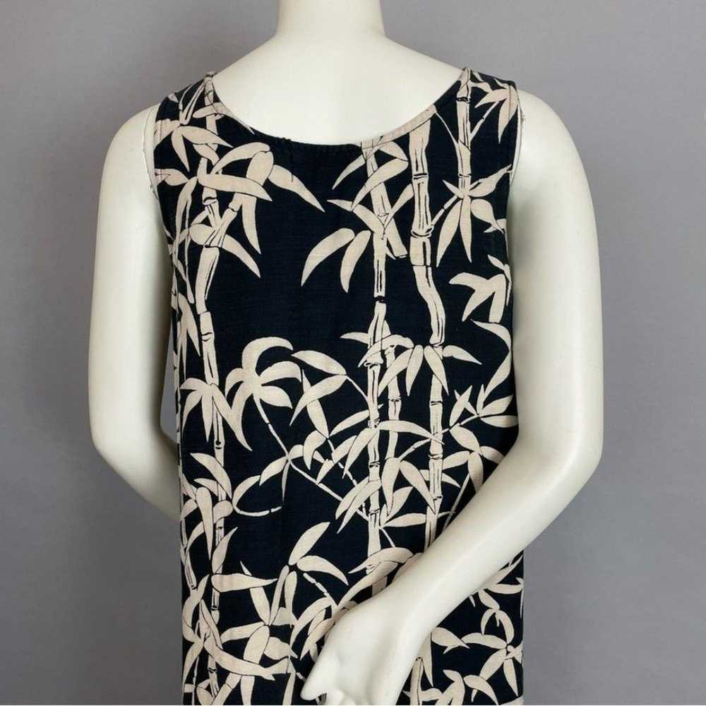 Vintage Hawaiian Dress Bamboo Black Sleeveless Wo… - image 8