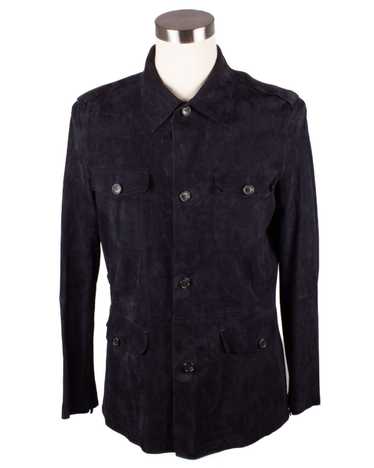 Prada PRADA DARK NAVY SUEDE LEATHER JACKET